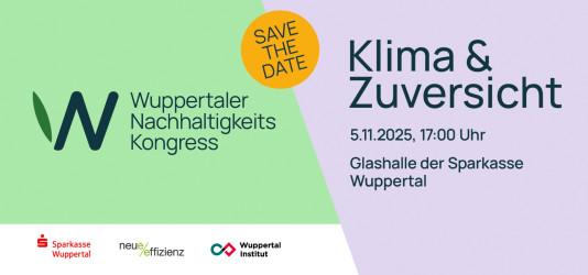Save the date: Wuppertaler Nachhaltigkeitskongress 2025